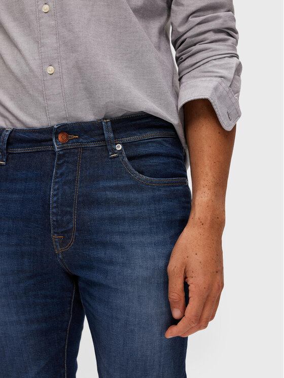 Selected Homme Selected Homme Jeans hlače Leon 16088264 Mornarsko modra Slim Fit