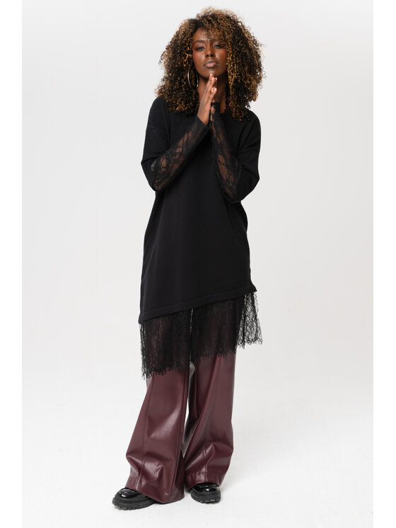 blue shadow blue shadow Sweter Shila 2 Czarny Regular Fit