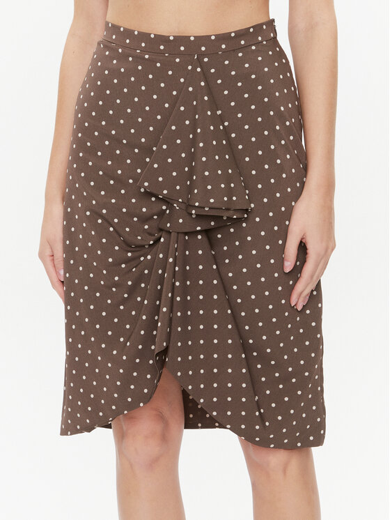 Marella Marella Minigonna Lauro 2331060336200 Marrone Regular Fit