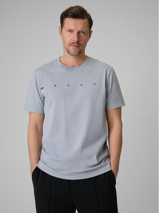 4F 4F T-Shirt CITY Szary jasny Regular Fit