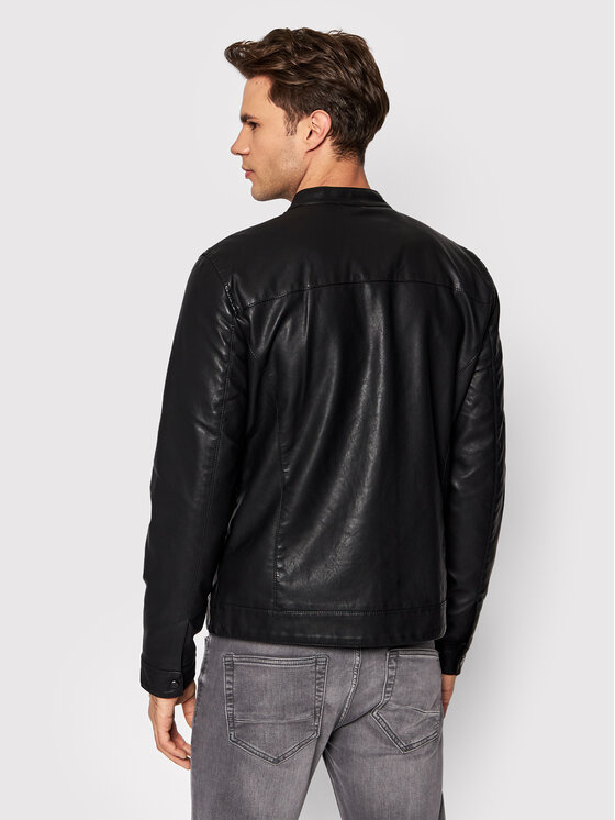 Only & Sons Only & Sons Geacă din imitație de piele Mike 22012339 Negru Regular Fit
