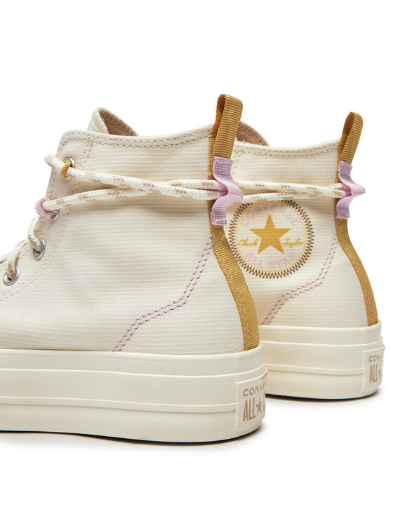 Star Lift All Star Ecru All Star Lift Ox Mono Leather Trainers