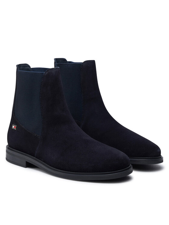 Tommy Hilfiger Tommy Hilfiger Μποτάκια με λάστιχο FW0FW08176 Σκούρο μπλε
