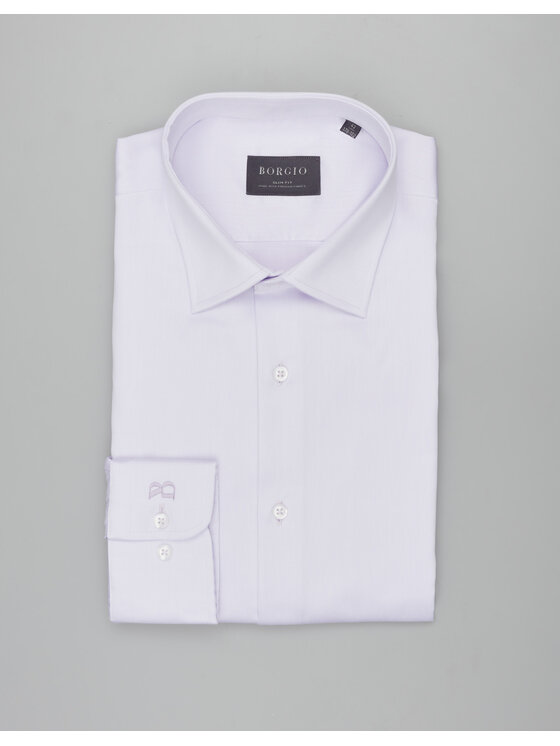Borgio Borgio Koszula manziana_00600 Fioletowy Slim Fit