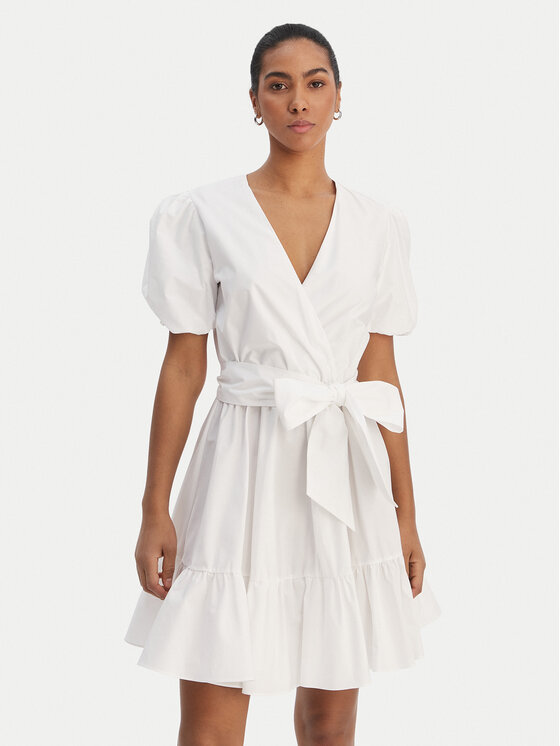 Fracomina Fracomina Coctailkleid FY26SD1037W40001 Weiß Regular Fit