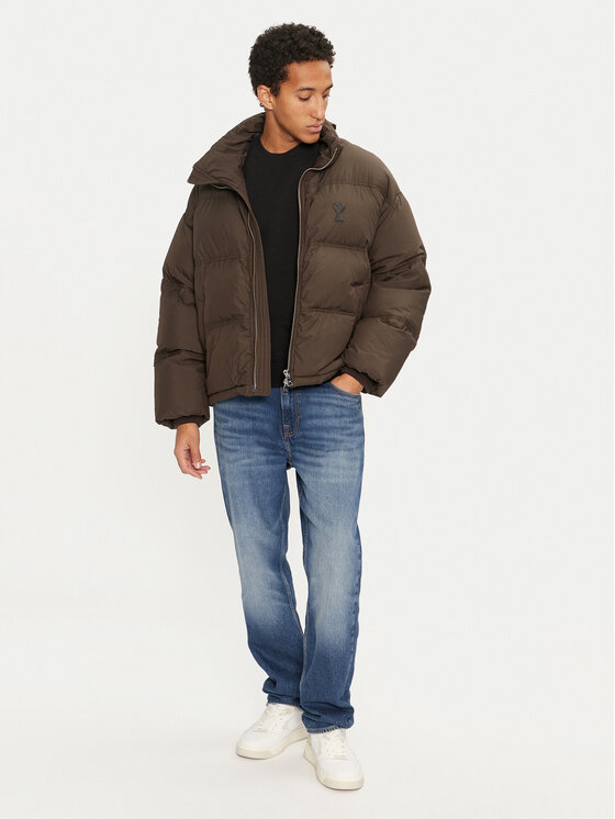 AMI PARIS AMI PARIS Zimska jakna HJK403.PA0009 Rjava Regular Fit
