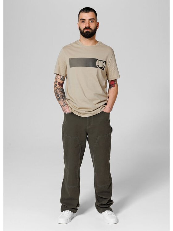 PITBULL PITBULL Spodnie materiałowe Dogwood Zielony Regular Fit