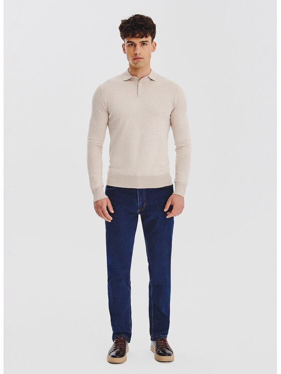 Pako Lorente Pako Lorente Sweter P25WF-2X-005 Beżowy Classic Fit