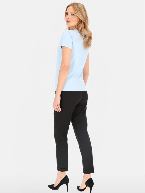 Perso Perso T-Shirt TCE241100F Błękitny Regular Fit