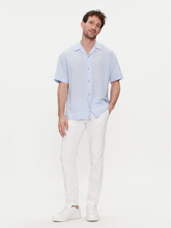 Jack & Jones Jack & Jones Koszula Summer 12248382 Niebieski Relaxed Fit