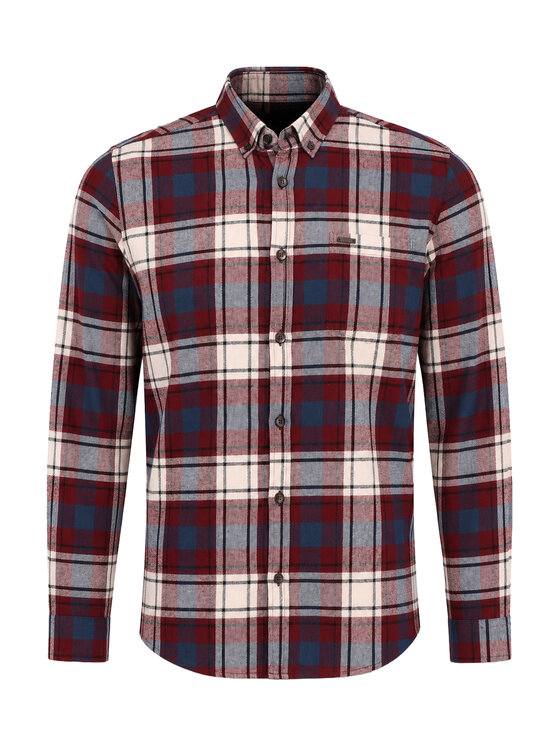 Volcano Volcano Koszula K-LIGO Czerwony Regular Fit