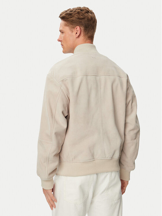 BOSS BOSS Lederjacke Jonorve 50562519 Beige Regular Fit