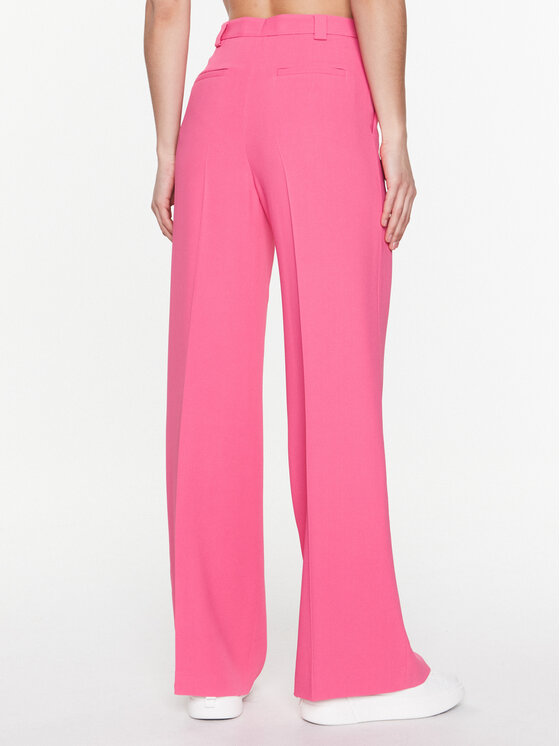 Red Valentino Red Valentino Kalhoty z materiálu 2R3RBG002EU Růžová Relaxed Fit