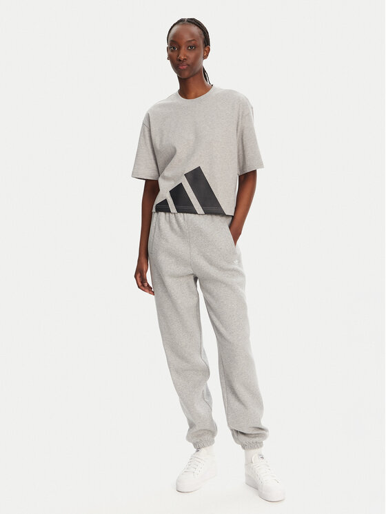 adidas adidas T-shirt Essentials Big Logo Boyfriend JG8738 Siva Loose Fit