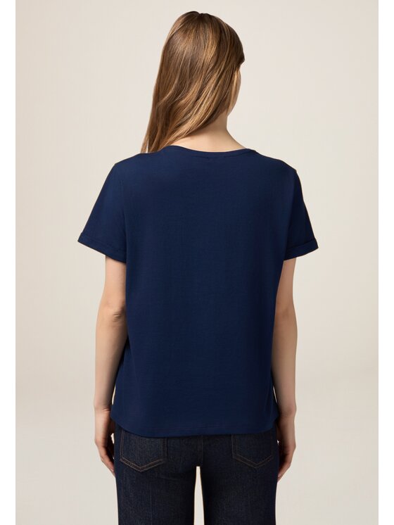Oltre Oltre T-Shirt G420J004222N034 Niebieski Regular Fit