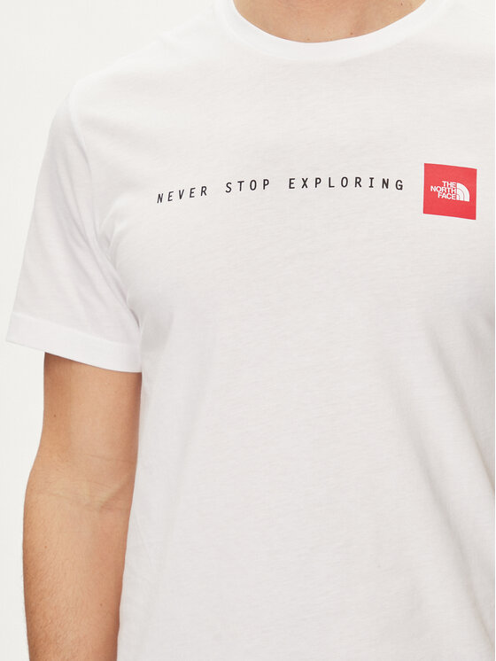The North Face The North Face Marškinėliai Never Stop NF0A87NS Balta Regular Fit