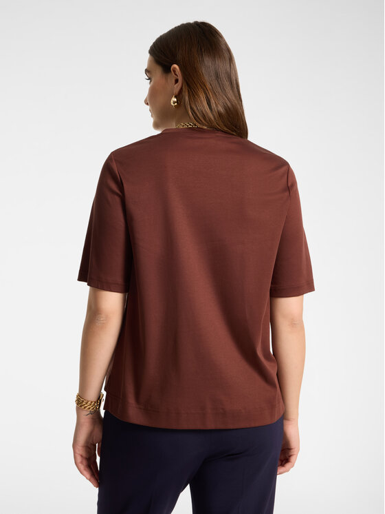 Elena Mirò Elena Mirò T-Shirt G053Z000704N022 Brązowy Boxy Fit
