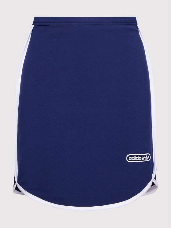 adidas adidas Φούστα από ύφασμα φούτερ HL6565 Σκούρο μπλε Slim Fit