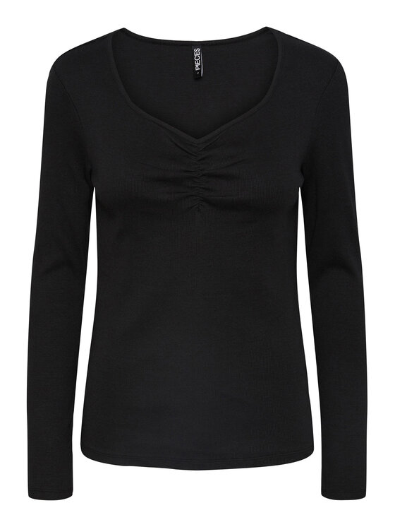 Pieces Pieces Μπλουζάκι 17135564 Μαύρο Slim Fit