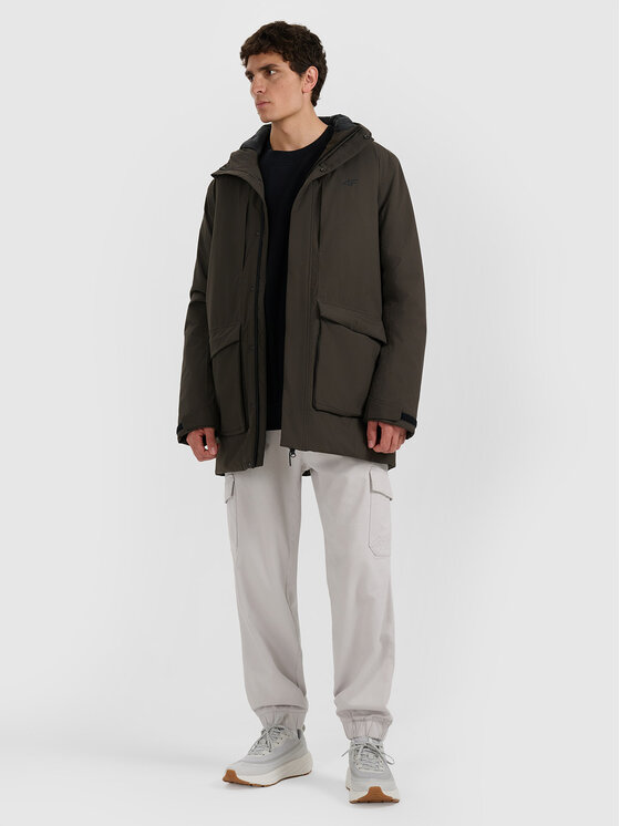 4F 4F Parka URBAN COMMUTER Khaki Regular Fit