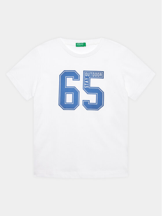 United Colors Of Benetton United Colors Of Benetton Σετ T-Shirt και σορτς 3096CK006 Λευκό Regular Fit