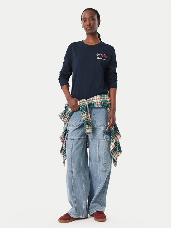 Tommy Jeans Tommy Jeans Särkpluus DW0DW23807 Tumesinine Relaxed Fit