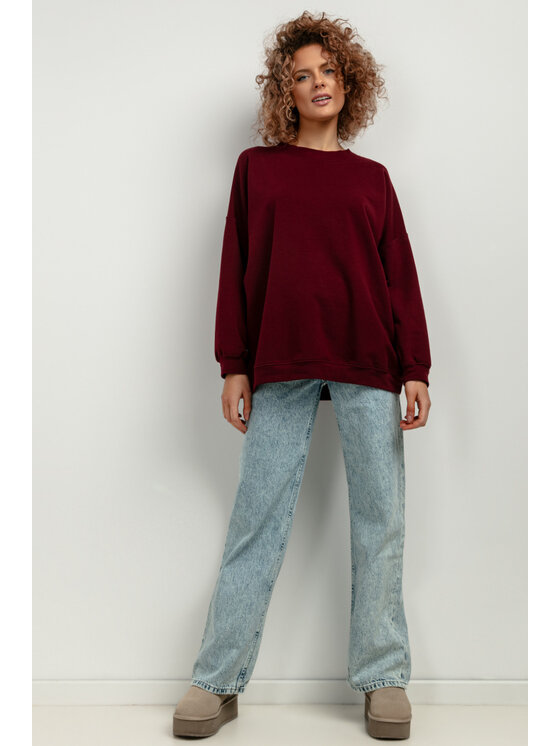 Tessita Tessita Mikina T417/9/XL-XXL Bordó Oversize