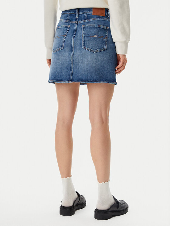 Tommy Jeans Tommy Jeans Fustă de blugi DW0DW20136 Albastru Mom Fit