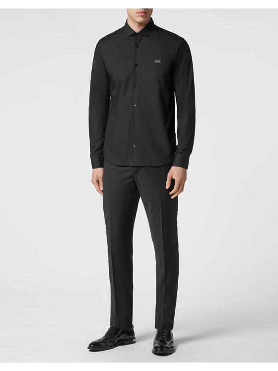 PHILIPP PLEIN PHILIPP PLEIN Košile 1837 Černá Fitted Fit