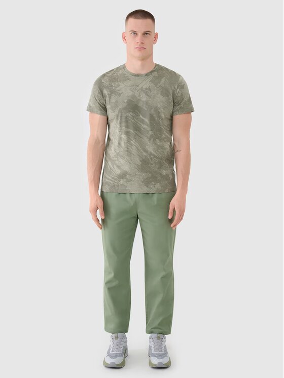 4F 4F T-Shirt 4FWSS25TTSHM1960-44A Khaki Regular Fit