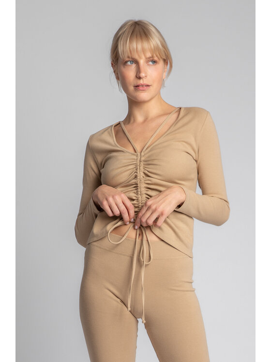 LaLupa LaLupa Bluzka LA038 Brązowy Comfortable Fit