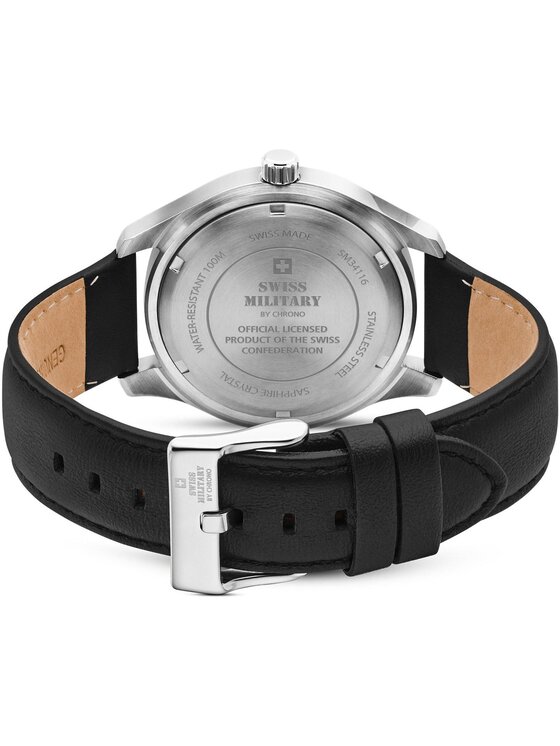 Swiss Military by Chrono Swiss Military by Chrono Zegarek SM34116.04 Czarny