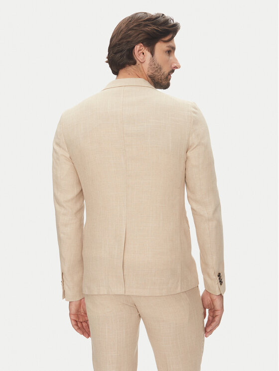 Lindbergh Lindbergh Oblek 30-606060 Béžová Slim Fit
