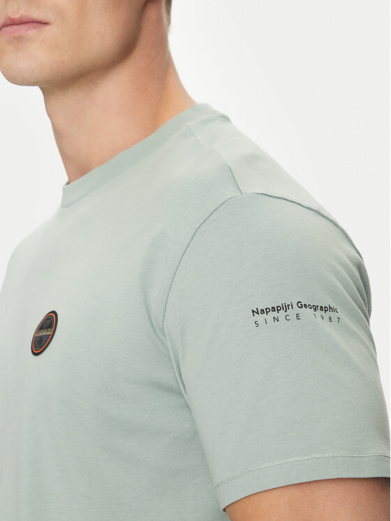 Napapijri Napapijri Marškinėliai S-Badge NP0A4I3N Žalia Regular Fit