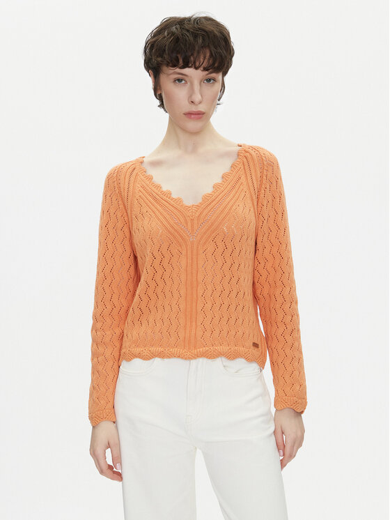 Pepe Jeans Pepe Jeans Pulover Olya PL702288 Portocaliu Regular Fit