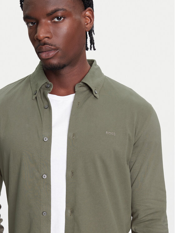 BOSS BOSS Srajca Myjersey 50543089 Zelena Slim Fit
