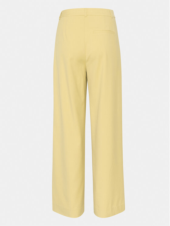 Gestuz Gestuz Kalhoty z materiálu Paula 10906861 Žlutá Relaxed Fit