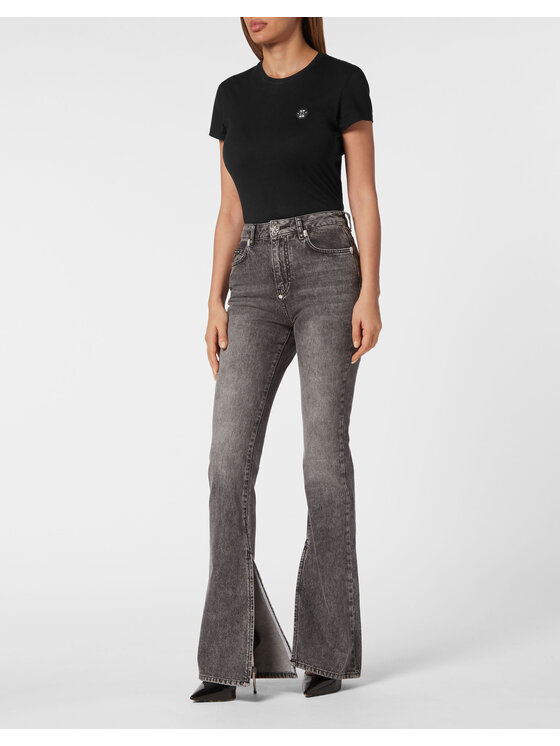PHILIPP PLEIN PHILIPP PLEIN Jeansy 18945 Szary Flare Fit