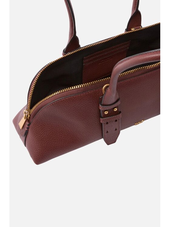 PINKO PINKO Torebka Bowling Bag Horizontal Big Czerwony ciemny