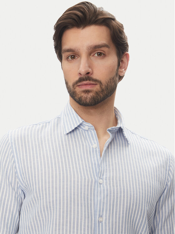 Pierre Cardin Pierre Cardin Koszula C6 41017.0482 Błękitny Modern Fit