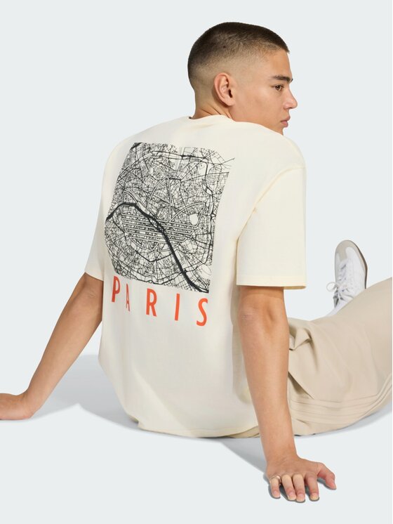 adidas adidas T-Shirt 172516 Kremowy Loose Fit
