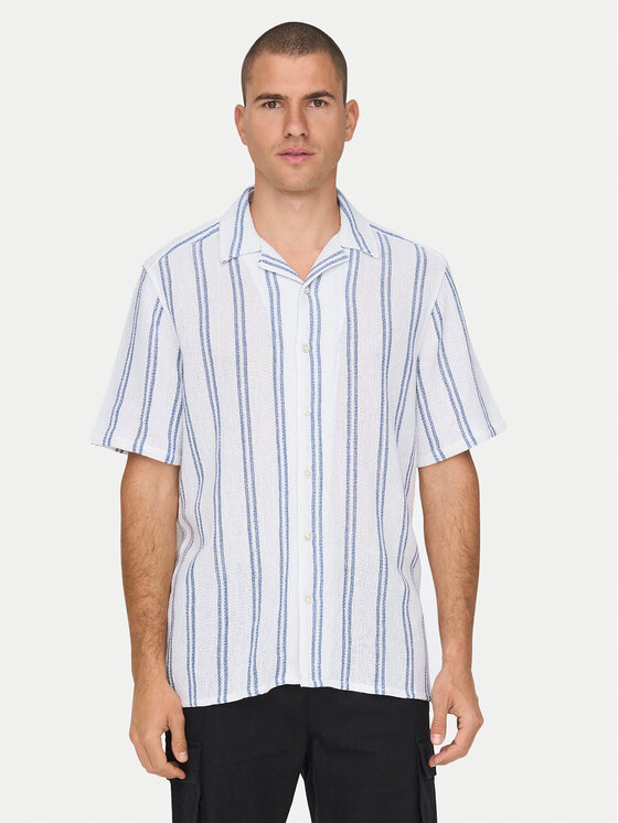 Only & Sons Košeľa 22025659 Biela Regular Fit