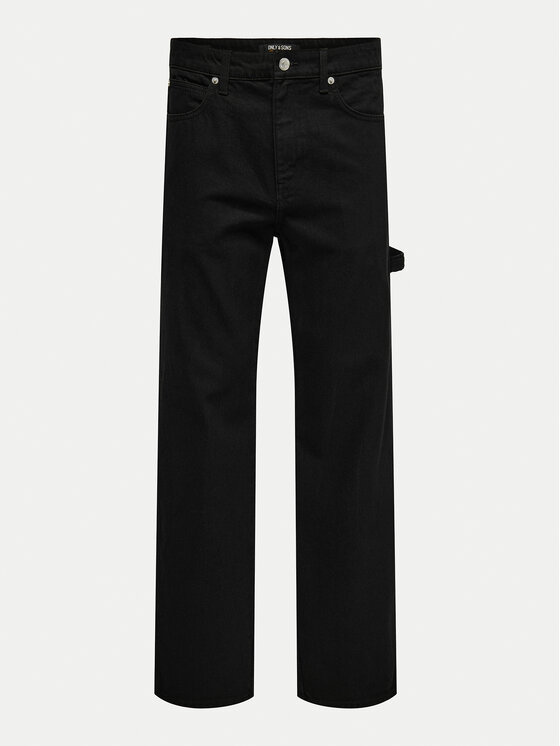 Only & Sons Only & Sons Džinsai 22030974 Juoda Straight Fit