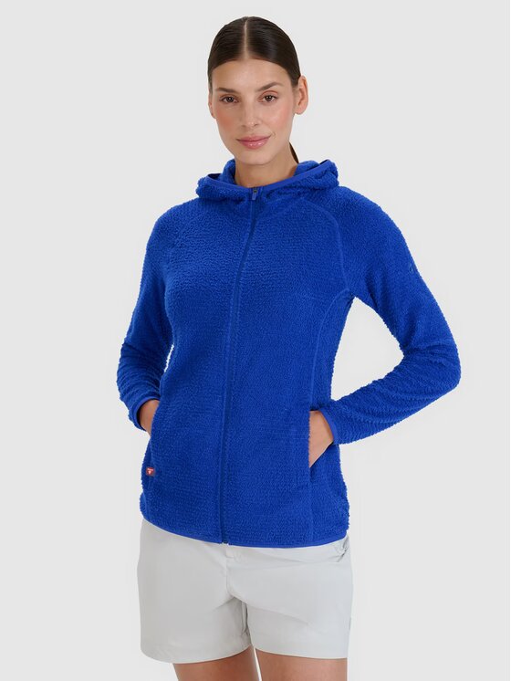 4F 4F Felpa di pile 4FWSS25TFSWF481-36S Blu Regular Fit
