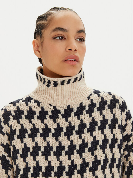Tommy Hilfiger Tommy Hilfiger Dolčevita WW0WW42265 Bež Relaxed Fit