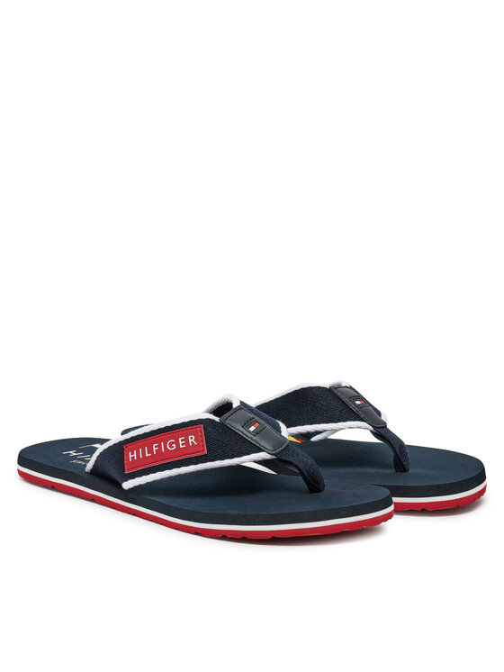 Tommy Hilfiger Tommy Hilfiger Infradito Patch Hilfiger Beach Sandal FM0FM05435 Blu scuro