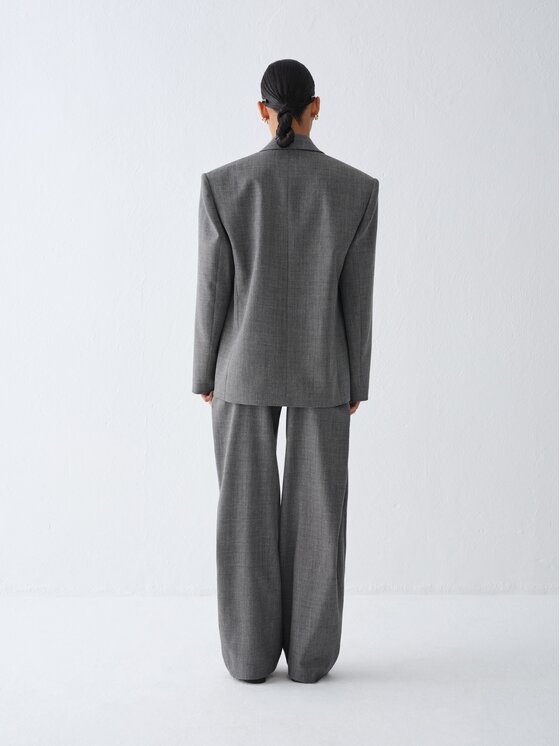La Mania La Mania Marynarka OLIN Szary Oversize