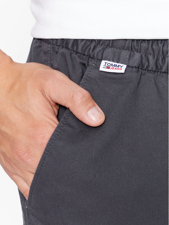 Tommy Jeans Tommy Jeans Spodnie materiałowe Scanton DM0DM17679 Szary Slim Fit