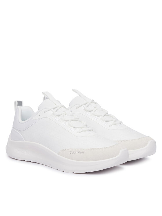 Calvin Klein Calvin Klein Laisvalaikio batai Light Eva Runn Laceup Aop HM0HM02343 Balta