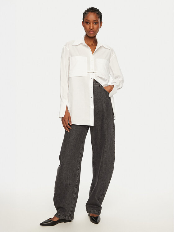 Patrizia Pepe Patrizia Pepe Marškiniai 8C0737/AH74-W103 Balta Regular Fit